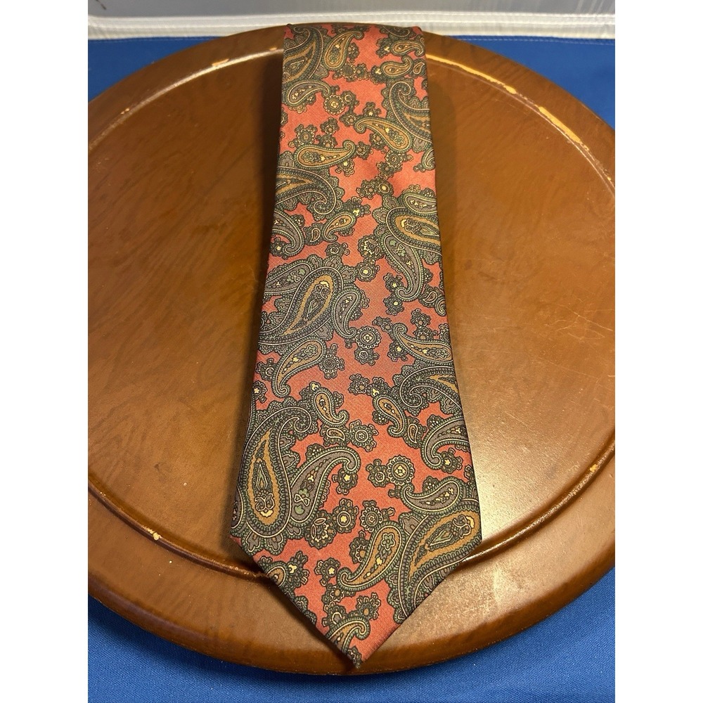 Mallory & Church Multicolored Men's 100% Silk Tie Paisley Necktie London
